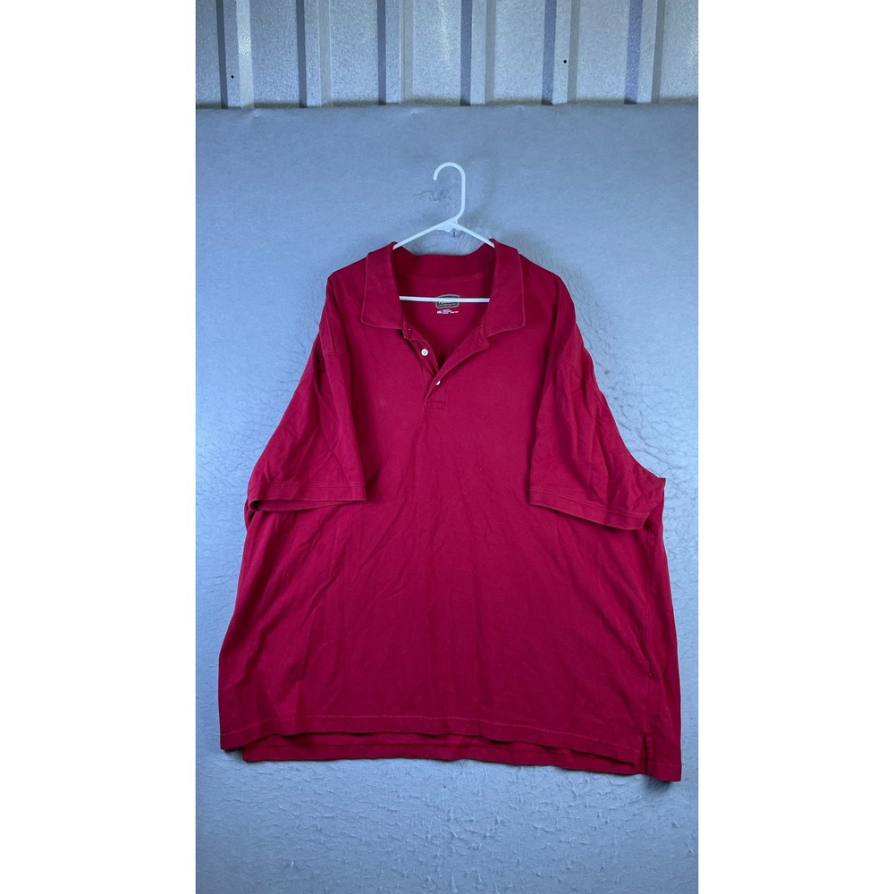 The Foundry Polo Shirt Mens 4XL Red Excellent Short Sleeve Cotton Pique P14210